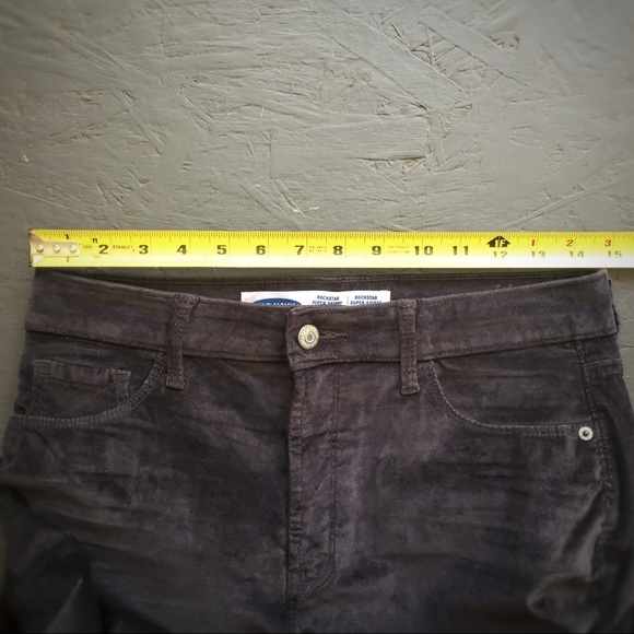 NWOT Charcoal High-Rise VELVET Pants - Picture 5 of 5